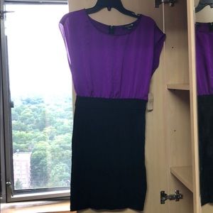 Purple and black cocktail dress, size small